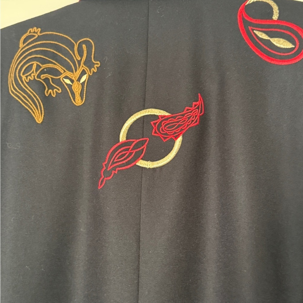 Vintage Escada by Margaretha Ley Embroidered Blazer – Navy/Red – US 40 ~US 8/10 - Picture 8 of 10